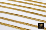 Stainless Steel Chain, 304 Gold Faceted Dainty Curb Chains CH #165, 5 mm Unfinished Necklace Chains
