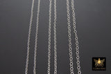 925 Sterling Silver Flat Chains, Unfinished Hammered Dapped Chain, By The Foot