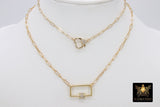 Front Clasp Necklace, 14 K Gold Filled Screw Clasp Wrap Choker - A Girls Gems