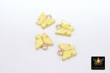 Butterfly Charms, 2 Pc Yellow Small Resin Butterflies, Black Monarch Gold Pendants, Earrings or Necklaces - A Girls Gems