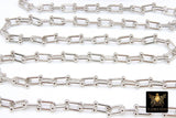 Gold Horseshoe Link Chain, Chunky Beaded End U Chains for Men and Women, Unfinished Heavy Silver Chain