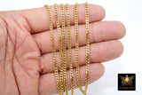 Stainless Steel Chain, 304 Gold Faceted Dainty Curb 4.0 mm Chains CH #166, Unfinished Diamond Cut Chains