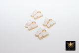 Butterfly Charms, Pearly White Resin Gold Small Butterflies - A Girls Gems