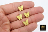 Butterfly Charms, 2 Pc Yellow Small Resin Butterflies, Black Monarch Gold Pendants, Earrings or Necklaces - A Girls Gems