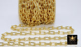 Gold Horseshoe Link Chain, Chunky Beaded End U Chains for Men and Women, Unfinished Heavy Silver Chain