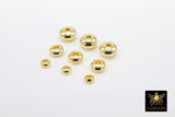 Gold Spacer Beads, Silver Round Saucer Beads, 20 pcs Rondelle Donut Beads #2511