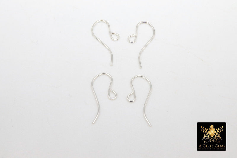 925 Sterling Silver Ear Wire Hooks, Fancy Elegant Wire Earring Findings 