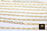 Rectangle Drawn Chain, Unfinished Silver Paper Clip Chains LK #520, Long and Short Necklace Rolo Cable Chains in 9 mm
