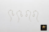 925 Sterling Silver Ear Wire Hooks, Fancy Elegant Wire Earring Findings #2170, Open Loop Components - A Girls Gems