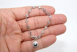 Silver CZ Bracelet, Gold Cubic Zirconia Dainty Diamond Shape Chain Link Bracelet - A Girls Gems