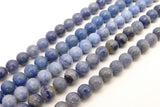 Natural Blue Aventurine Beads, Light Sky Blue Round Beads BS #50, sizes 8mm 16 inch Strands