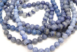 Natural Blue Aventurine Beads, Light Sky Blue Round Beads BS #50, sizes 8mm 16 inch Strands
