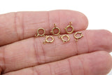 14 K Gold Filled Spring Ring Clasps, 6.0 mm Jewelry Findings #2118, Stamped 14 20 with Open Loop