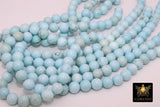Baby Blue Turquoise Beads, Round Baby Blue Beads BS #79, size 10 mm 16 inch FULL Strands