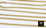 Stainless Steel Chain, 304 Gold or Silver Faceted Dainty Curb 5.5 mm Chains CH #211, Unfinished Necklace Chains
