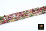Red and Lime Green Beads, Smooth Mixed Hot Pink Yellow Marble Jade Dyed Beads BS #121 - A Girls Gems