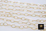 14 K Gold Large Cable Oval Chain, Genuine 14 20 Gold Filled Unfinished Thick Drawn Oval Chains