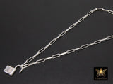 925 Sterling Silver Lock Necklace, Solid Silver Locking Clasp Elegant Submissive Discreet Day Collar - A Girls Gems
