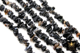 Natural Black Onyx Beads, Shiny Chips and Nugget Black Beads BS #148, sizes 5-8 mm