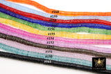 Heishi Flat Rondelle Beads, Colorful Acrylic Disc CB #150, 6 mm Bracelet Bangle Beads