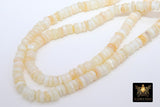 Shell Bead Heishi Bead Strands, Multi Color Black, Pink and Natural Flat Shell Beads BS #136