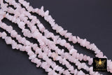 Natural Rose Quartz Beads, Shiny White Chips and Nugget Pink Beads BS #153, sizes 5-8 mm