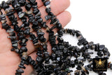 Natural Black Onyx Beads, Shiny Chips and Nugget Black Beads BS #148, sizes 5-8 mm