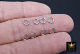 Stainless Steel Silver Jump Rings, Open Snap Close Rings #2385, 6 mm Strong