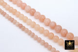 Natural Pink Opal Beads, Genuine Smooth Round Beads BS #203, sizes in 6 mm 8 mm 10 mm 15.3 Inch FULL Strands