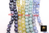 Natural Faceted Agate Beads, Electroplated Agate BS #221, Aqua, Blue and Yellow Lime, White Colorful Beads, sizes 8 mm 14 inch FULL Strands - A Girls Gems