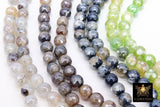 Natural Faceted Agate Beads, Electroplated Agate BS #225 - A Girls Gems