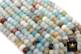 Faceted Amazonite Heishi Blue Beads, White Thick Rondelle Jewelry Beads BS #202, Pastel beads in sizes 8 x 6 mm 14.5 inch Strands