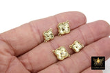 CZ Daisy Connectors, Small Round Gold Petal Links #3145 - A Girls Gems