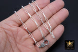 Sterling Silver Diamond Clasp Necklace, 925 Silver Wrap Paperclip Necklace