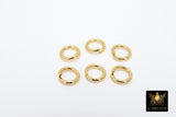 Stainless Steel Gold Jump Rings, Genuine 24 K Gold Plated 9 mm Open Close Rings #2874, Large Strong 15 Gauge