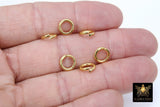 Stainless Steel Gold Jump Rings, Genuine 24 K Gold Plated 9 mm Open Close Rings #2874, Large Strong 15 Gauge