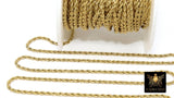 Stainless Steel Silver Chain, 304 Gold Rope Mesh Twist Chains, 2.3 mm 3 mm 4 mm Unfinished Necklace Chains