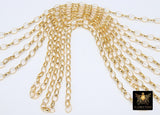 14 K Gold Filled Rolo Chains, 14 20 Unfinished By The Foot CH #765, 5.0 x 3.0 mm Oval Thick Rolo Chain