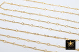 14 K Gold Filled Bar Jewelry Chains, 14 20 Gold Bars and Rolo, Unfinished Long and Short Chain