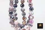Electroplated Agate Beads, Faceted Agate BS #232, Black Pink White Colorful Beads