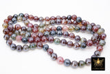 Electroplated Faceted Fuchsia Burgundy Agate Beads, Multi Colored Beads BS #236
