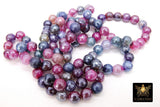 Electroplated Faceted Pink Lavender Agate Beads, Multi Colored Blue Purple Beads BS #241, sizes in 10 mm 14 inch FULL Strands