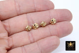 Genuine 14 K Gold Filled Bicone Nugget Beads #567, 8 mm Textured Round Gold Beads, Necklace and Bracelet Jewelry Findings