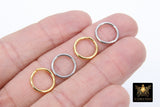 Stainless Steel Gold Jump Rings, Smooth 13 mm Open Silver Rings #413, Large Strong 15 Gauge