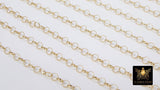 14 K Gold Filled Rolo Chains, 14 20 Unfinished By The Foot CH #763, 3.3 mm Round Circle Rolo Jewelry Chain