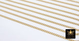 925 Sterling Silver Curb Chain, 2.7 mm 14 K Gold Filled Dainty Curb Chain CH #831, Unfinished Cable Jewelry Chain
