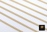 925 Sterling Silver Curb Chain, 2.7 mm 14 K Gold Filled Dainty Curb Chain CH #831, Unfinished Cable Jewelry Chain