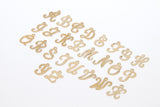14 K Gold Filled Letter Charms, 9 x 11 mm Gold Alphabet Letters, Small Script Personalized Letters
