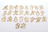 14 K Gold Filled Letter Charms, 9 x 11 mm Gold Alphabet Letters, Small Script Personalized Letters