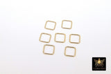 14 K Gold Filled Square Shape Charms, 8 mm 14 20 Diamond Shaped Soldered Links #2198, Closed Rings